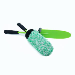 Brosse à roue en microfibre professionnelle remplaçable pour voiture, tête plate, nettoyant pour jantes et pneus sans rayures pour le detailing automobile - Product Image 1