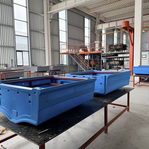 Bateau de pêche pliable en plastique pour loisirs fluviaux, monté sur moteur, grande capacité - Product Image 1