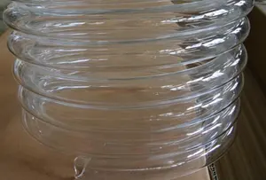 Tubo espiral de bobinado de cuarzo de alta calidad Tubo espiral de hélice de vidrio