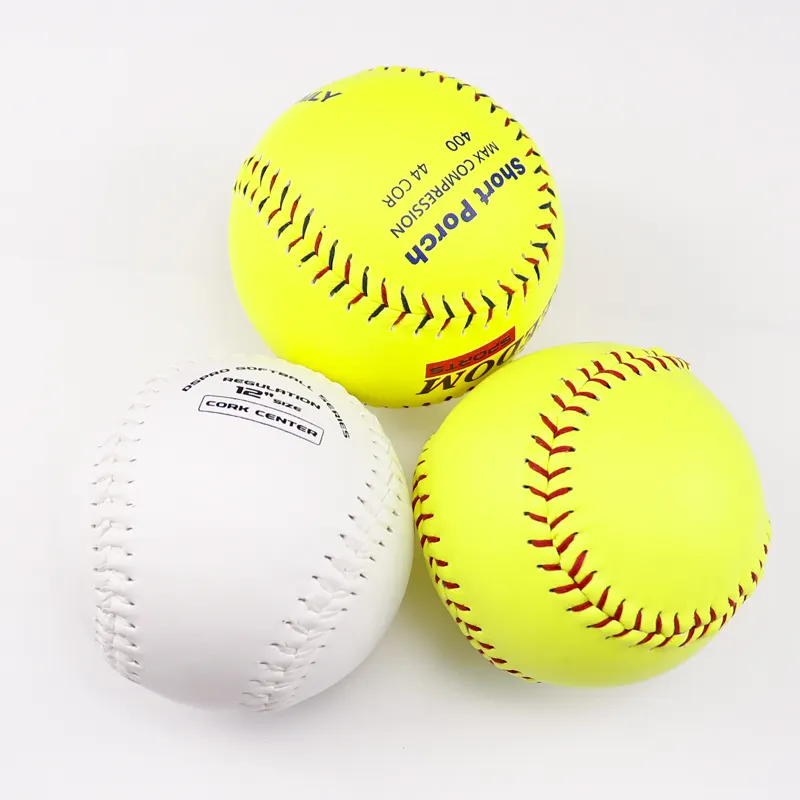 Baseball professionale ufficiale Softball fatto a mano in pelle PU con logo personalizzato ECO 9