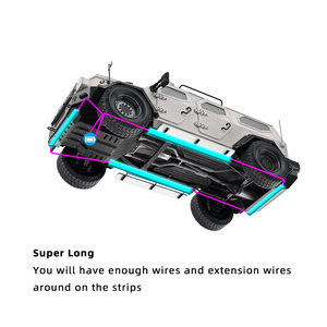 Xe ánh sáng không thấm nước thông minh địa chỉ Xe Dẫn dải ánh sáng kit trang trí bầu không khí ánh sáng RGB đa chức năng nhôm IP 68 - Product Image 5