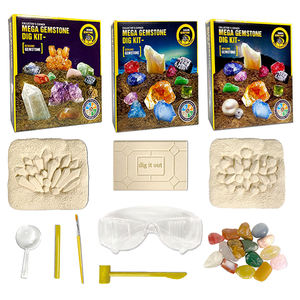 Descavar Gemstones Reais Coloridos Kit De Escavação De Rocha Coleção De Geologia Presentes Gemstone Dig Kit com Ferramentas De Mineração - Product Image 2