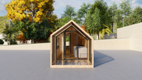 Kit de maisons modulaires préfabriquées modernes à bas prix, maisons triangulaires minuscules, cadre en bois, camping-car, hôtel, maison de villégiature, conteneur