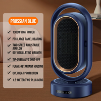 Nouveau ventilateur chauffant PTC oscillant avec télécommande, portable, économe en énergie, 1000-1500W, sécurité anti-renversement, pour usage domestique et professionnel, 30m