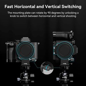 Plaque de montage de collier rotatif de prise de vue horizontale et verticale SmallRig pour <span class=keywords><strong>Sony</strong></span> <span class=keywords><strong>A7R</strong></span> V/A7 IV/A7S <span class=keywords><strong>III</strong></span>/<span class=keywords><strong>A7R</strong></span> IV - 4148 - Product Image 6