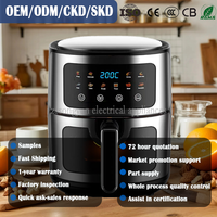 Friteuse à air domestique multifonction de grande capacité avec four électrique visuel Marques chinoises Appareils de cuisine à usage domestique