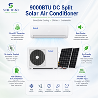 Climatiseur hybride solaire domestique 9000 BTU sans onduleur, connecté au réseau, AC/DC, pour refroidissement/chauffage, à couplage direct des composants, mural