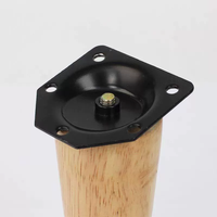 Plaque de fixation pour pieds de canapé en métal robuste, connecteur d'angle à vis M8 pour pieds de table en bois, meubles de maison, bureau, cuisine