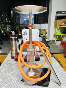 Chichas <span class=keywords><strong>Électroniques</strong></span> Traditionnelles Portables en Gros Bol en Céramique Pinces Double Tuyaux pour Fumer du Tabac en Métal Prix Moins Cher - Product Image 5