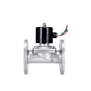 Électrovanne hydraulique 220V CA 3 pouces normalement fermée magnétique en acier inoxydable 304 à bride pour gaz S5 - Product Image 1