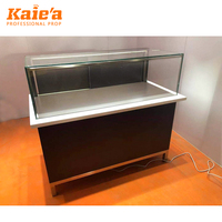 Présentoirs à bijoux en verre de luxe, vitrine de comptoir avec éclairage LED pour boutique de bijoux, exposition en magasin de détail