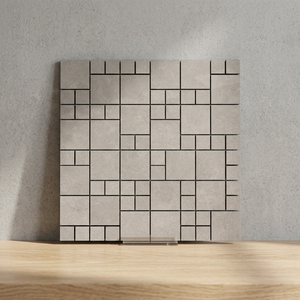 Vistaar Brand Square Crystal Luxury Silver Shining Porcelain Waterproof Anti-Slip Mosaic Wall Tiles for Interior Wall Bathroom - Product Image 1