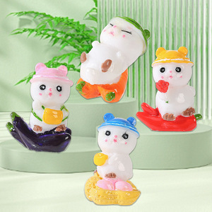 Figurines de lapin mignonnes en résine, décoration miniature pour jardin, bureau, maison, ornement de bureau, forme animale, artisanat, décoration artistique - Product Image 4