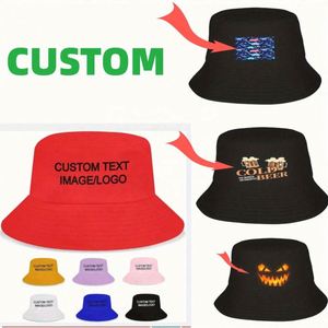 Customizable Summer Fisherman Bucket Hat Unisex Argyle Pattern Hand-Drawn Bows <b>Leaf</b> Daily Use Beach Fishing Outdoor - Product Image 2