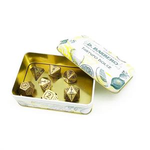 Prix d'usine – Lot de 7 dés polyédriques en métal doré de 16 mm – Dés métalliques de qualité pour jeux de rôle, D&D et jeux de société 5e - Product Image 4