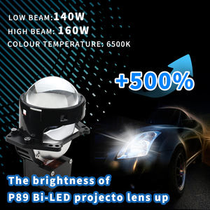 Valesun Lente de proyector biled de <span class=keywords><strong>3</strong></span> pulgadas con alto bajo blanco de 160 W/par Lente de proyector bi-xenón de actualización de coche destructiva - Product Image 3