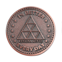 Pièce de monnaie en bronze 3D fabriquée par Shaunghua, gravée sur mesure, médaille en métal double face, pièces de monnaie souvenirs personnalisées, pièce de monnaie de défi en cuivre antique