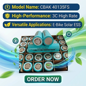 <span class=keywords><strong>Batterie</strong></span> cylindrique LiFePO4 CBAK 40135FS 3.2V 20Ah, débit élevé 3C, 3000 cycles pour vélo électrique, solaire, ESS - Product Image 1