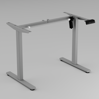 PRORIALS Cadre de bureau électrique moderne réglable en hauteur en acier inoxydable, poutre transversale extensible 1002-1540mm, 730-1180mm