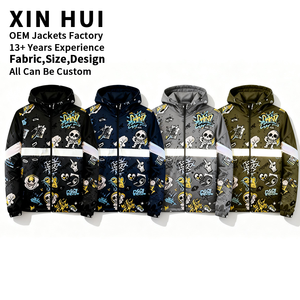 เสื้อแจ็คเก็ตบอมเบอร์กันลมคุณภาพสูงสำหรับผู้ชายแบบกำหนดเอง บริการ OEM สไตล์สตรีทแวร์ - Product Image 4
