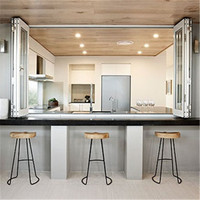 DAIYA Balcony Glazing Folding Invisible window with Frameless Double Glass Window Thermal Break