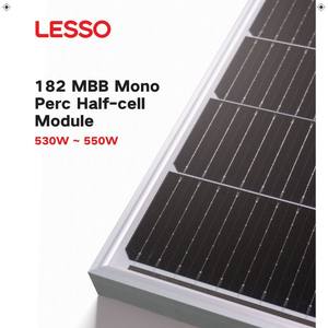 แผงโซลาร์เซลล์ 550 วัตต์ โมโนคริสตัลไลน์ กำลังไฟสูง สำหรับใช้ในบ้าน ระบบประสิทธิภาพสูง โมดูลเซลล์แสงอาทิตย์ ขนาดเซลล์ 182 มม. ขนาด 2278x1134 มม. ยี่ห้อ <span class=keywords><strong>Lesso</strong></span> - Product Image 4