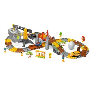 2022 New Designer Trendy Custom Fashion Electric Track 180pcs Construction Toys Assemble Track Set Toy