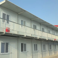 Maison préfabriquée en conteneur à emballage plat, maison modulaire préfabriquée avec plancher et toit, maison miniature flexiblement combinable