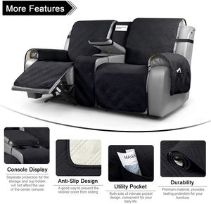 Bölünmüş uzanmış <span class=keywords><strong>Loveseat</strong></span> kapak <span class=keywords><strong>Recliner</strong></span> mobilya koruyucu kaymaz Pet kapak <span class=keywords><strong>Recliner</strong></span> kapak konsolu elastik kemerler Sofacover - Product Image 5