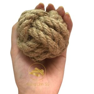 Juguetes Ecológicos de Cáñamo para Perros, Pelota de Cuerda de Color Natural para Entrenamiento de Lanzamiento, Juguete Seguro para Mascotas de VIETNAM - Product Image 3