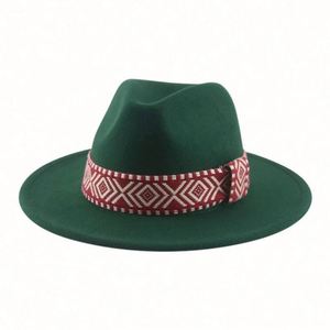 Ethnic Wind Woven <b>Fedora</b> <b>Hat</b> <b>for</b> <b>Men</b> <b>for</b> Party Business Casual and Outdoor <b>for</b> Autumn and Winter - Product Image 5