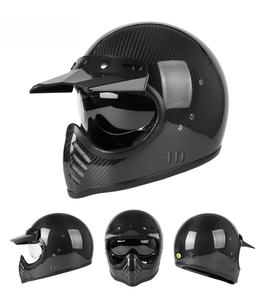 All-Season Carbon Fiber Motorcycle & Electric Bike Helmet Retro Style New Condition - Product Image 2