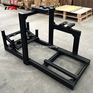 Simulateur profil aluminium volant personnalisé Cockpit simulateur de jeu de conduite superbe Cockpit avec vraie chaise course - Product Image 1