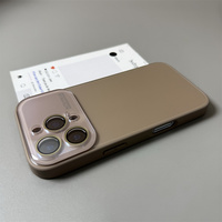 Coque de téléphone à grande fenêtre pour iPhone 16 15 14 13 12 11 Pro Max, couleur macaron, protection de l'appareil photo, coque rigide brillante