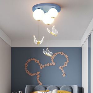 Camera dei bambini luce camera dei ragazzi ragazze creativo soffitto moderno semplice acrilico <span class=keywords><strong>lampadario</strong></span> a farfalla - Product Image 3
