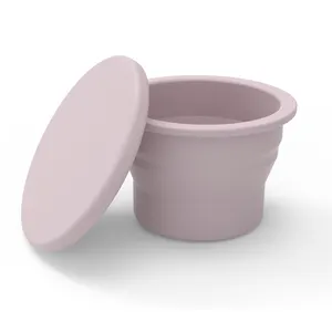 Yongli Menstrual steriliser Cup Silicon Foldable Silicone Folding sterilizer Cups With Lid