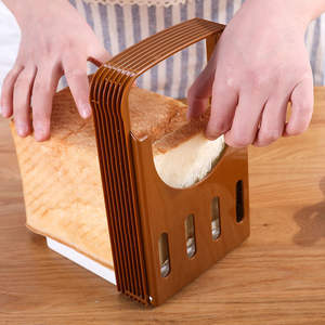 Toast Bread Slicer Stand Plastic Bakeware <b>Slicing</b> Tools Loaf Cutter Rack Foldable Cutting Guide Home Kitchen Gadgets - Product Image 3