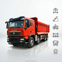 Camion benne basculante 8x4 grande capacité avec caisse de chargement renforcée pour le transport de déchets de construction