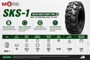 ยางรถตักล้อยางขนาด 10-16.5TL 10PR รุ่น SKS-1 สำหรับรถตักล้อยาง ใช้ในงานก่อสร้าง จัดสวน และการเกษตร - Product Image 4