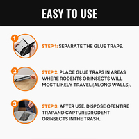 2pcs Super-Sticky Glue Board Mouse Rat Traps Jetable Pest Control Animal Design Square Shape Light Use Solid Packaged Bag