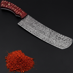 มีดปังตอครัวทำมือสไตล์ญี่ปุ่น ZA DAMASCUS MAKERS ขนาด 12 นิ้ว ผลิตจากเหล็กกล้าไร้สนิม เป็นมิตรต่อสิ่งแวดล้อม ใช้งานได้ทั้งมือซ้ายและขวา รุ่นขายดี - Product Image 1