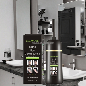 Meidai, directo de fábrica al por mayor de China, champú semipermanente para teñir el cabello de manzana negra con peine para Vinagre de frutas, color inspirado - Product Image 5