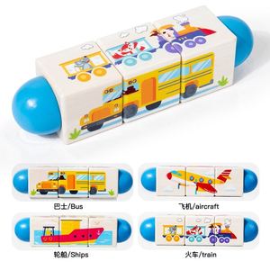 Juego de Rompecabezas de Madera con Animales, Frutas y Vehículos para el Aprendizaje Temprano de Niños y Niñas de 0 a 3 Años - Product Image 3