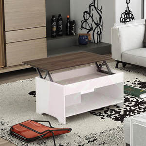 Modern Adjustable <strong>Lift</strong> up Top <strong>Coffee</strong> <strong>Table</strong> with Storage for Home or Hotel New Wooden Panel <strong>Coffee</strong> Bar Furniture - Product Image 3