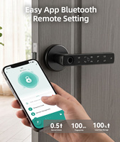Système de sécurité intelligent pour la maison avec déverrouillage par empreinte digitale, machine à découper les clés, contrôle par application, poignée de porte intelligente pour intérieur