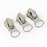 Haute qualité 3 # alliage de Zinc métal fermeture éclair curseur longue plaque feuille Zip extracteur pour papeterie sacs vêtements/vêtements-recyclable