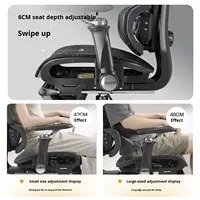 Chaise de jeu ergonomique en maille avec accoudoirs 9D, massage chauffant, soutien lombaire, soutien postural, pivotante, confortable, moderne et simple pour le bureau
