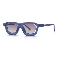 Lunettes de soleil rectangulaires de haute qualité à la mode petit creux épais irrégulier polygonal polarisé Tac lentilles pour hommes femmes