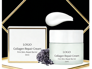 Crème réparatrice pour le visage au collagène - Acide hyaluronique et céramide, hydratant anti-âge - Product Image 2