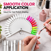Kit d'échantillons de vernis à ongles en forme d'éventail avec carte de couleurs et anneau, planche acrylique pour la pratique de la manucure, vente en gros pour salons, personnalisation usine